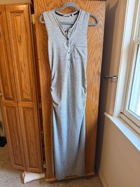 Athleta Sleeveless Gray Maxi Dress